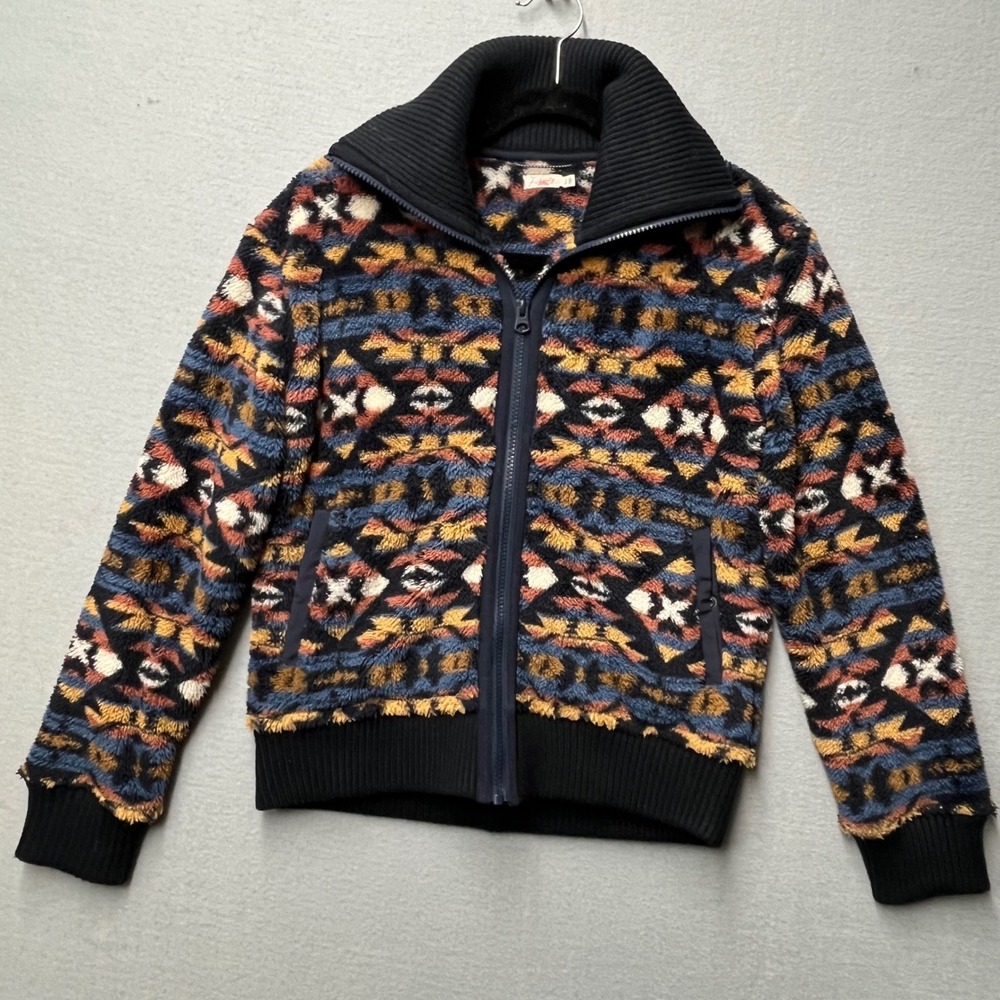 Faherty Four Eagles High Pile Fleece Jacket XS Thunder Voice Eagle Southwest